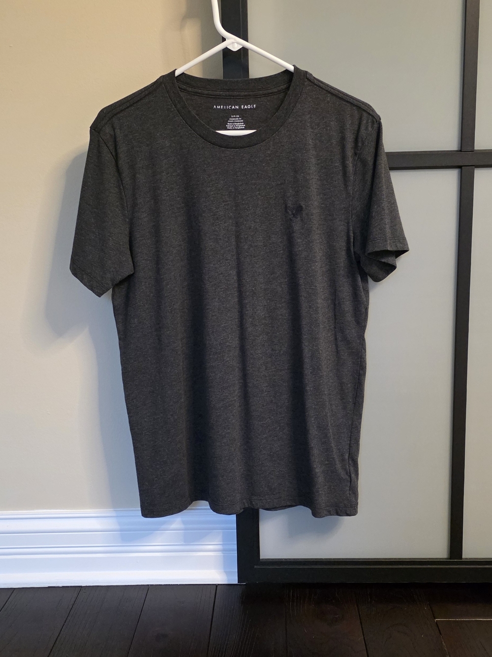 American Eagle Outfitters Dark Charcoal Crew Neck Tee